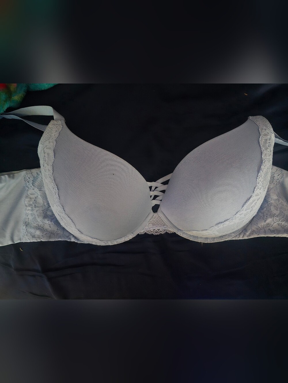 Torrid Lace Push Up Bra Baby Blue Powder Blue 44C